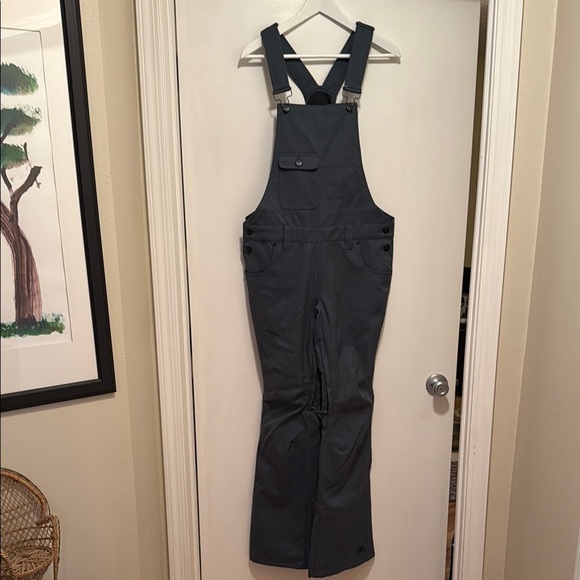 L1 Premium Goods Dark Gray Snow Bib/overalls - Picture 1 of 11